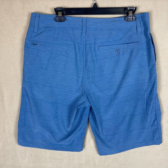 Hang Ten Mens 34 Board Short Blue Striped Mid Rise Pockets‎ Relaxed Fit - Picture 9 of 14